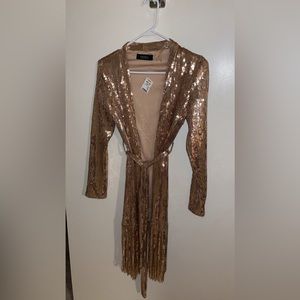 Akira Never worn Gold sequence Cardigan/ dress